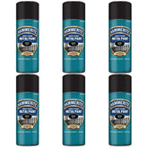 6X Hammerite Satin Black Spray Paint 400ml Spray Paint